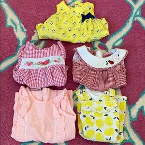 Lot of 5 Baby Girl 12M Carter’s Dresses & Rompers